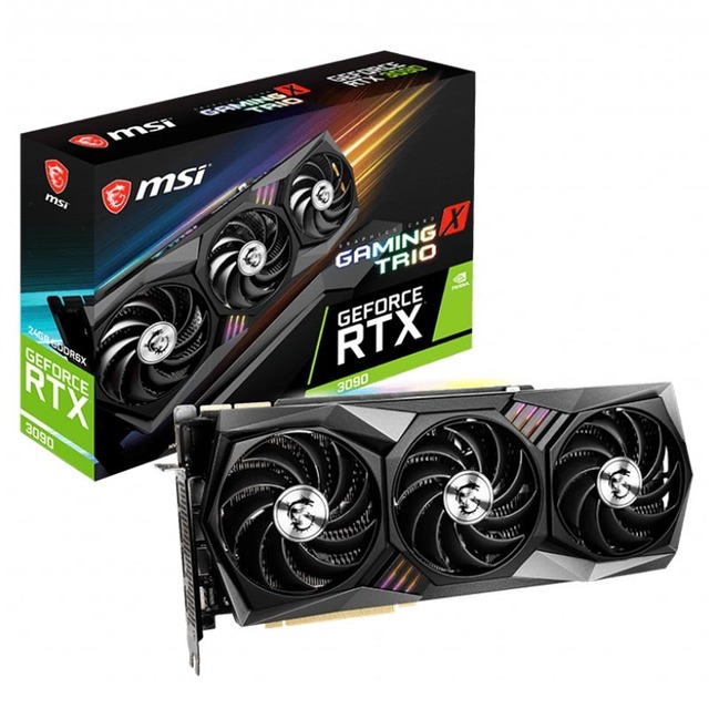 Видеокарта MSI PCI-E 4.0 RTX 3090 GAMING X TRIO 24G NVIDIA GeForce RTX 3090 24576Mb 384 GDDR6X 1815 / 20000 / HDMIx1 / DPx3 / HDCP Ret