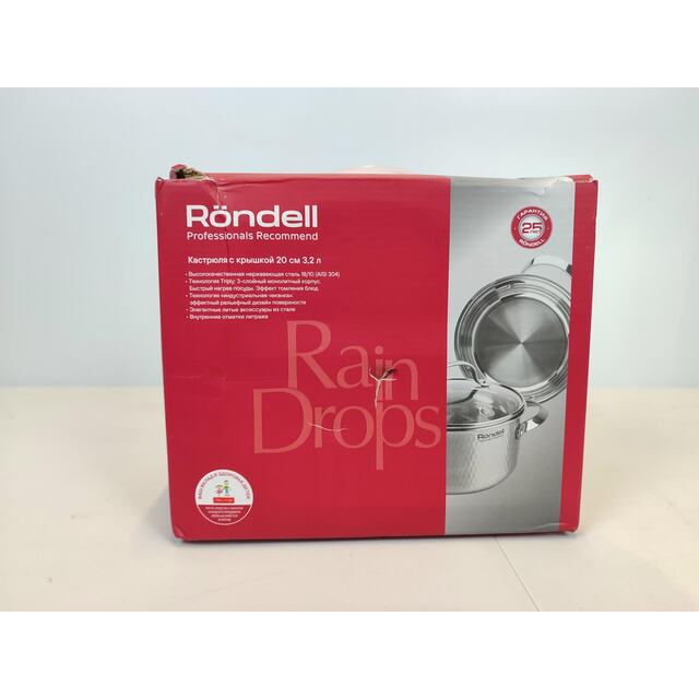 Кастрюля Rondell RainDrops RDS-1294 (Цвет: Inox) Кастрюля Rondell RainDrops RDS-1294 (Цвет: Inox)