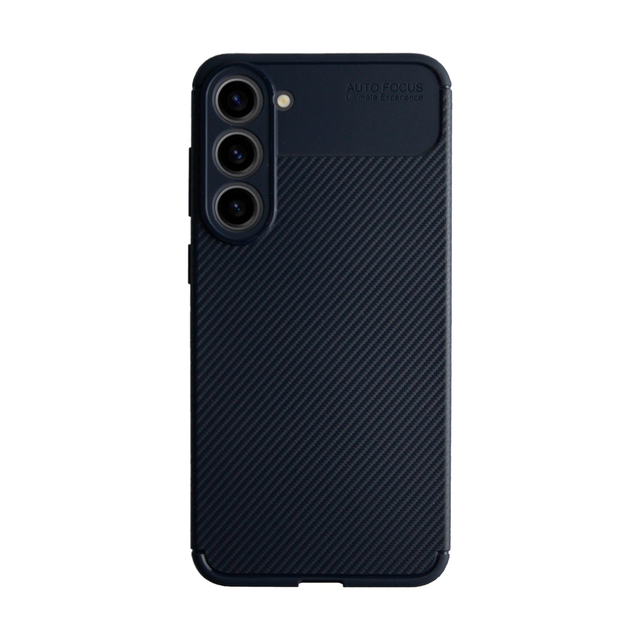 Чехол-накладка Devia Carbon Fiber Texture Shockproof Case для смартфона Samsung Galaxy S23 (Цвет: Blue)