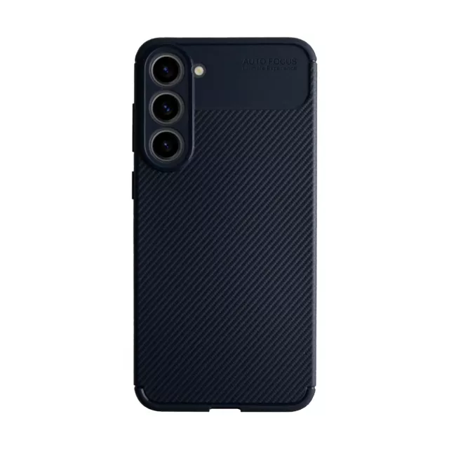 Чехол-накладка Devia Carbon Fiber Texture Shockproof Case для смартфона Samsung Galaxy S23 (Цвет: Blue)