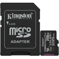 Карта памяти microSDXC Kingston Canvas Select Plus UHS-I U1 256Gb, черный