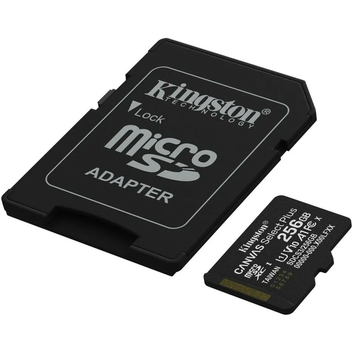 Карта памяти microSDXC Kingston Canvas Select Plus UHS-I U1 256Gb, черный