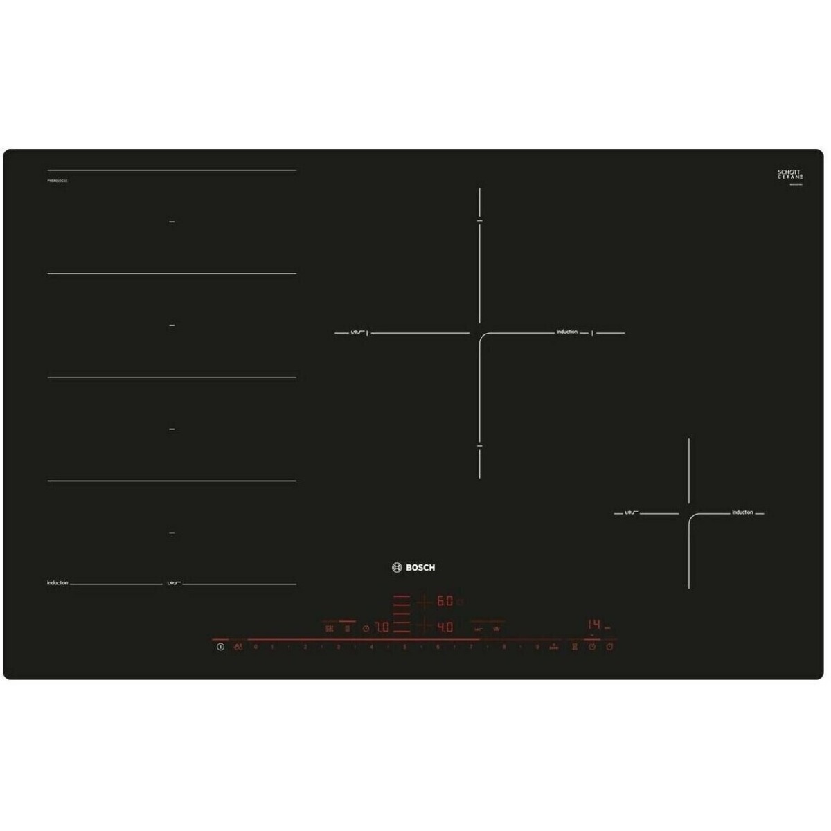 Индукционная варочная панель Bosch PXE801DC1E (Цвет: Black)