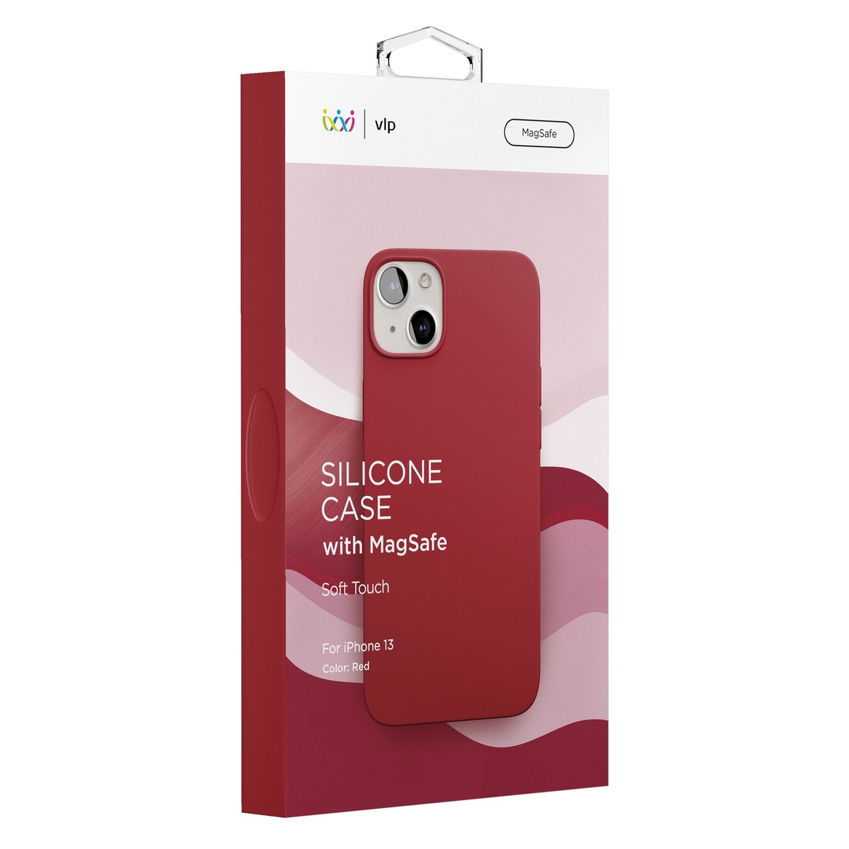 Чехол-накладка VLP Silicone Case with MagSafe для смартфона Apple iPhone 13 (Цвет: Red)