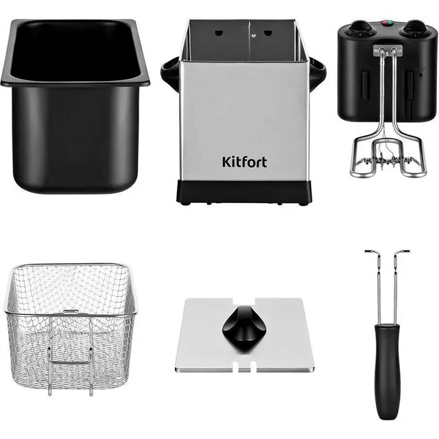 Фритюрница Kitfort КТ-4052 (Цвет: Silver / Black)