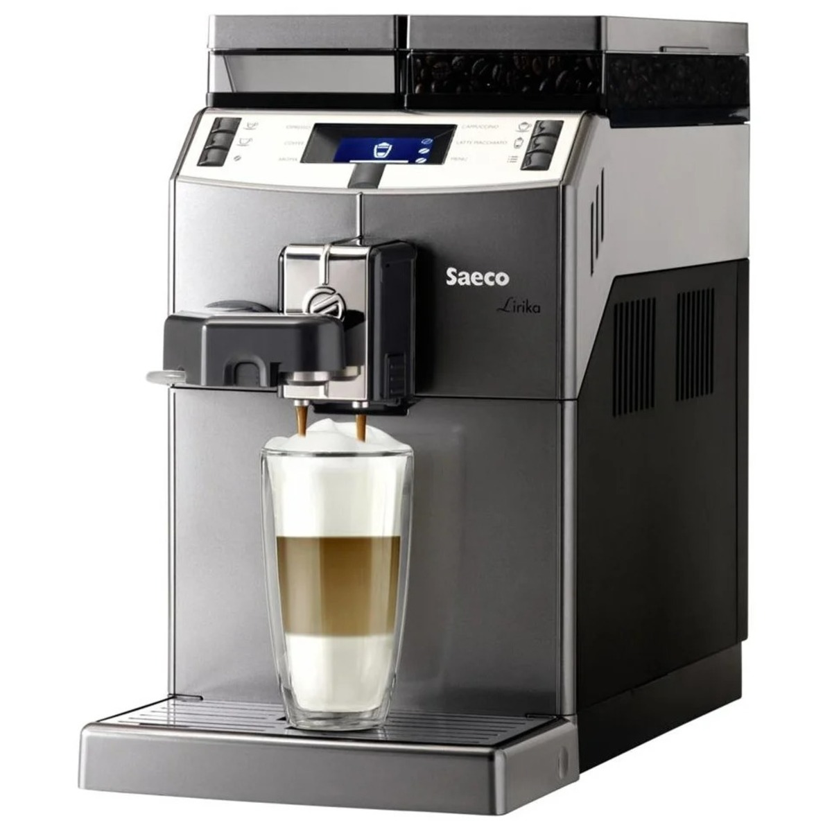 Кофемашина Saeco Lirika One Touch Cappuccino 9851 / 01 (Цвет: Silver)