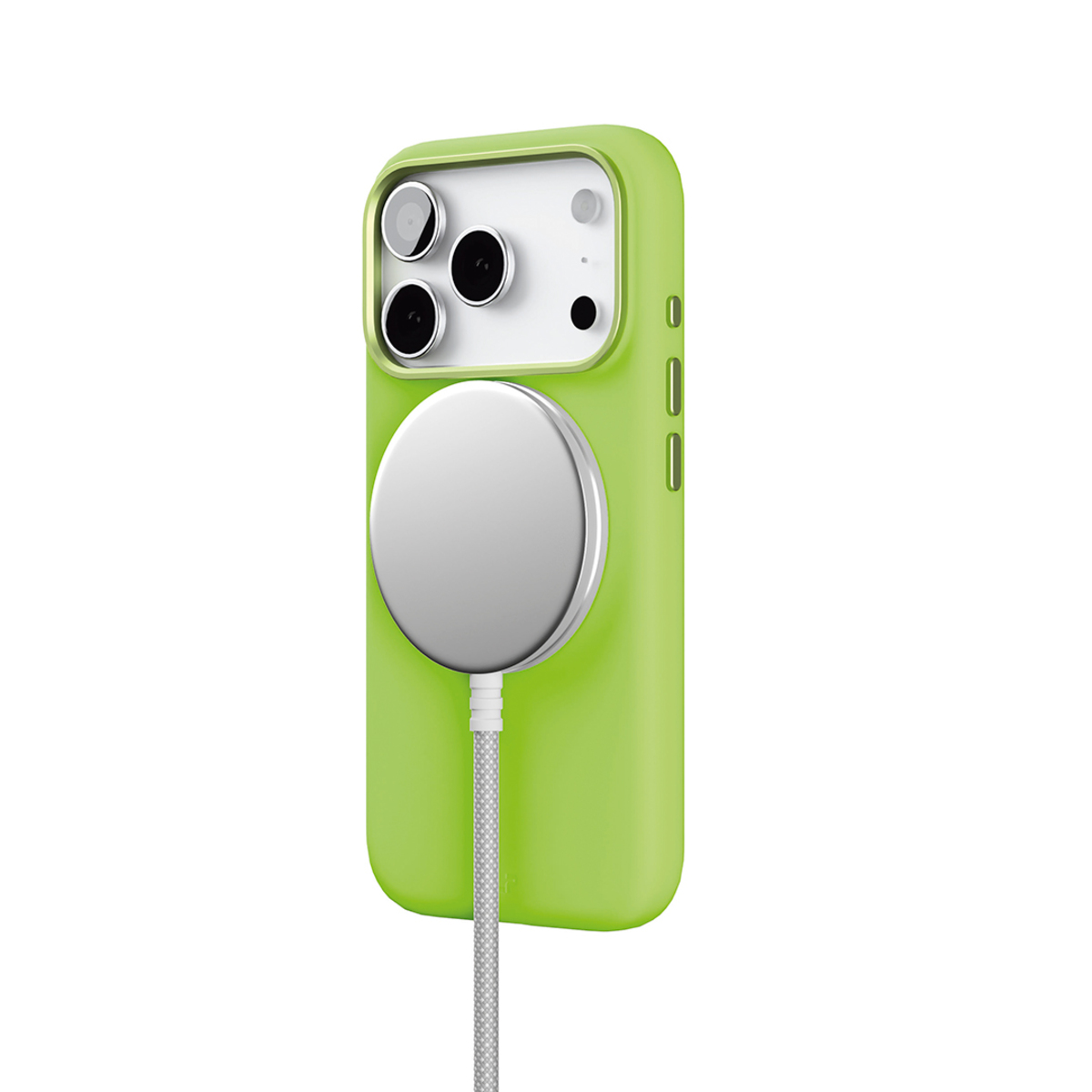 Чехол-накладка VLP Aster Pro Case with MagSafe для смартфона Apple iPhone 17 Pro (Цвет: Lime)