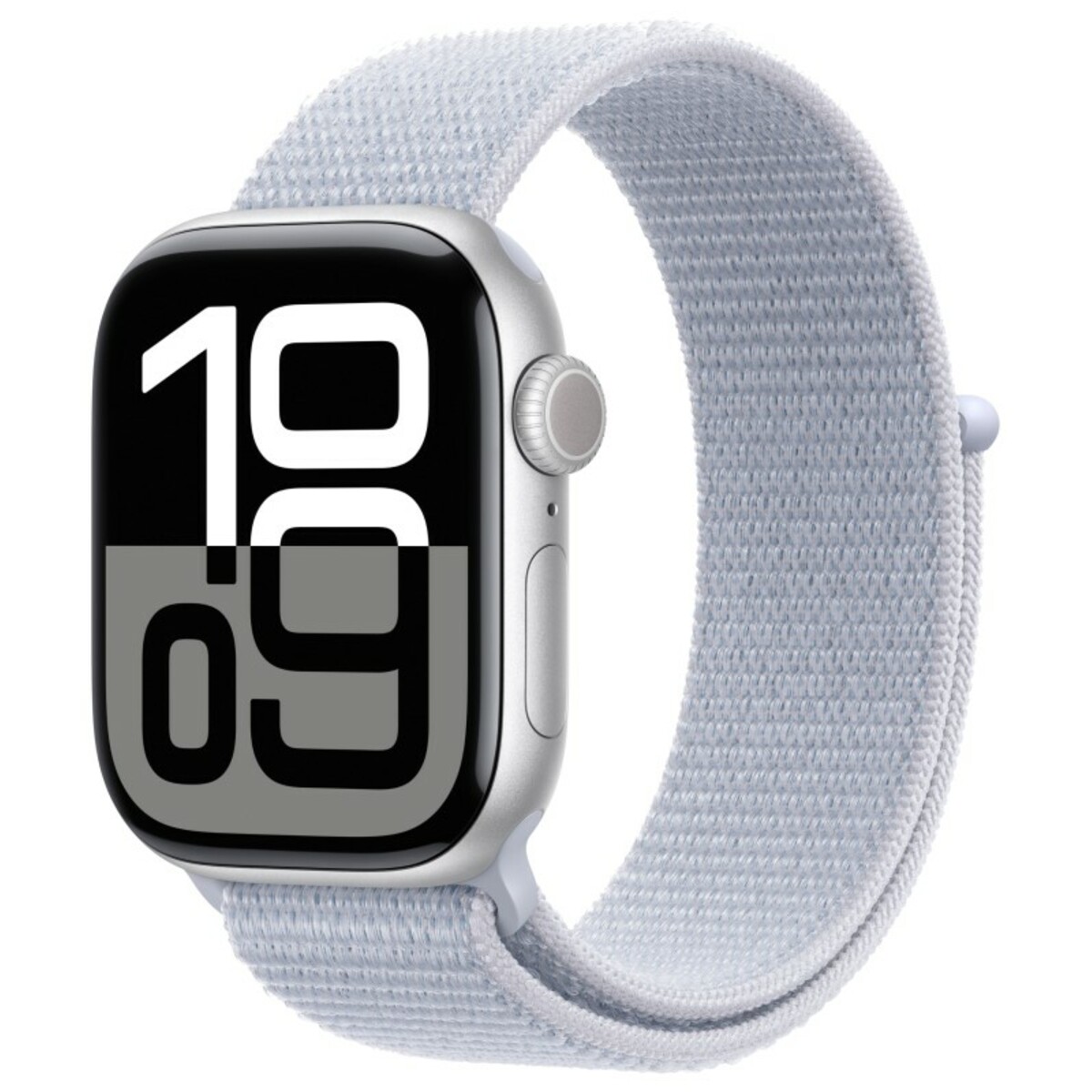 Умные часы Apple Watch Series 10 42mm Aluminum Case with Sport Loop (Цвет: Silver / Blue)