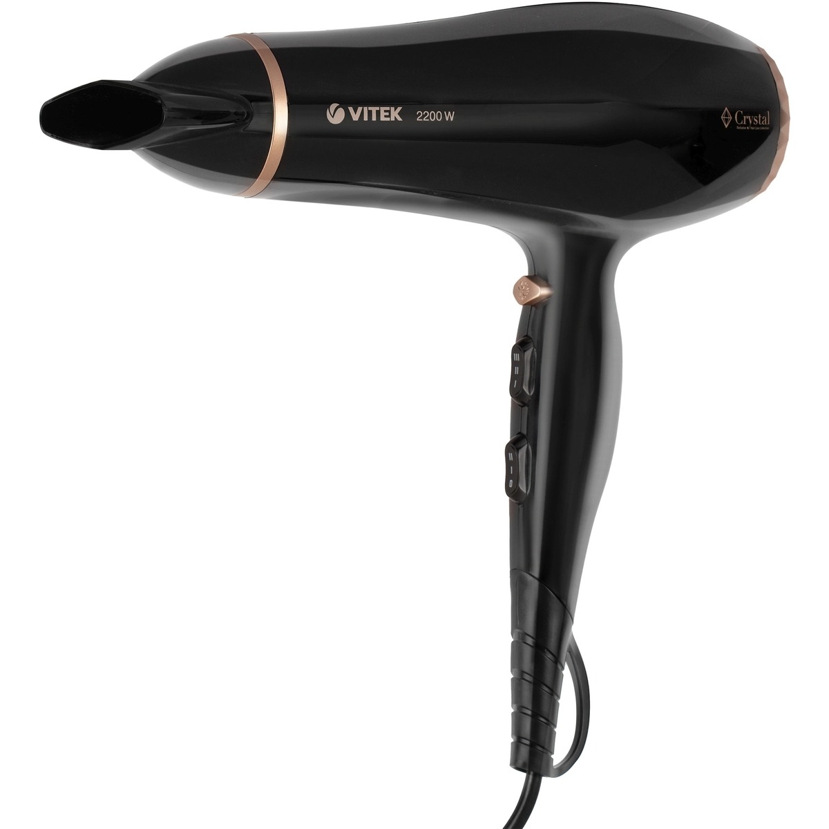 Фен Vitek Crystal VT-8205, черный
