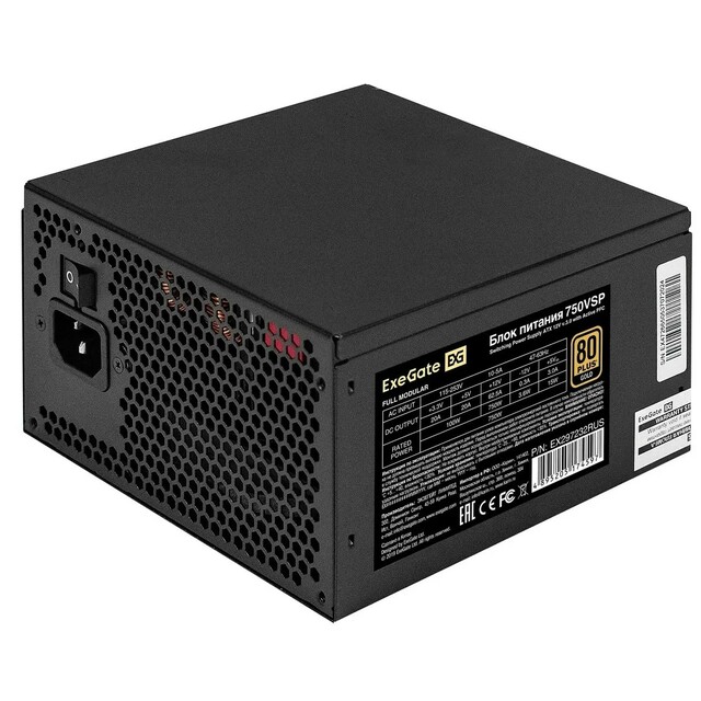 Блок питания Exegate ATX 750W 750VSP Блок питания Exegate ATX 750W 750VSP