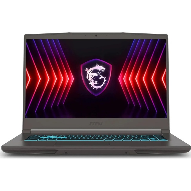 Ноутбук MSI Thin 15 B12UC-1628XRU Core i7 12650H 16Gb SSD512Gb NVIDIA GeForce RTX4050 6Gb 15.6 IPS FHD (1920x1080) Windows 11 grey WiFi BT Cam 