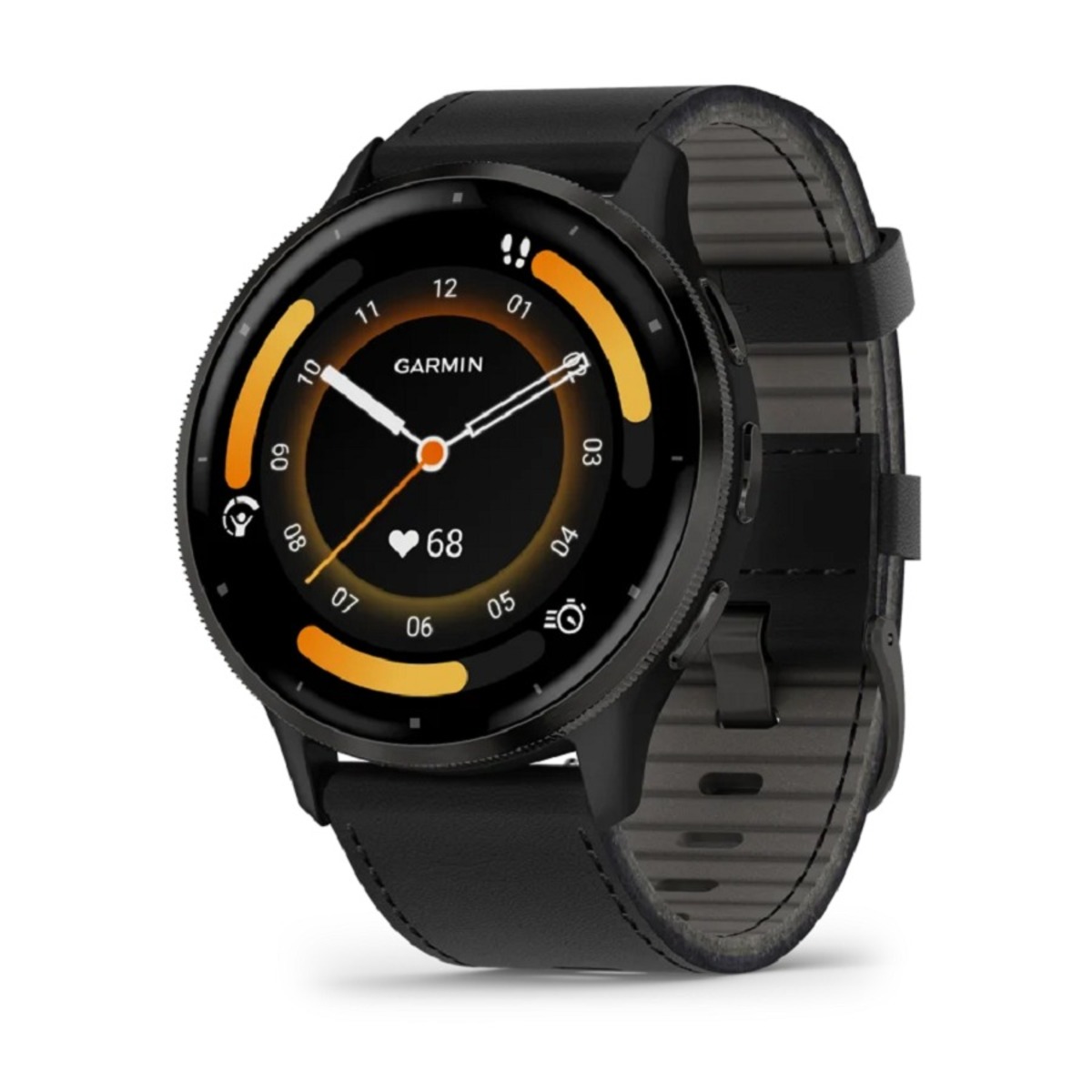 Умные часы Garmin Venu 3 + Leather Band, черный