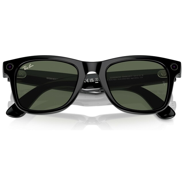 Умные очки Ray-Ban Meta Wayfarer RW4008 (Цвет: Shiny Black / G15 Green) 