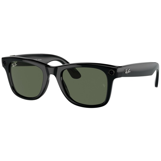 Умные очки Ray-Ban Meta Wayfarer RW4008 (Цвет: Shiny Black / G15 Green) 