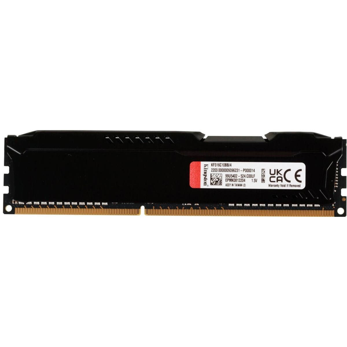 Память DDR3 4Gb 1600MHz Kingston KF316C10BB/4 Fury Beast Black RTL PC3-12800 CL10 DIMM 240-pin 1.5В single rank