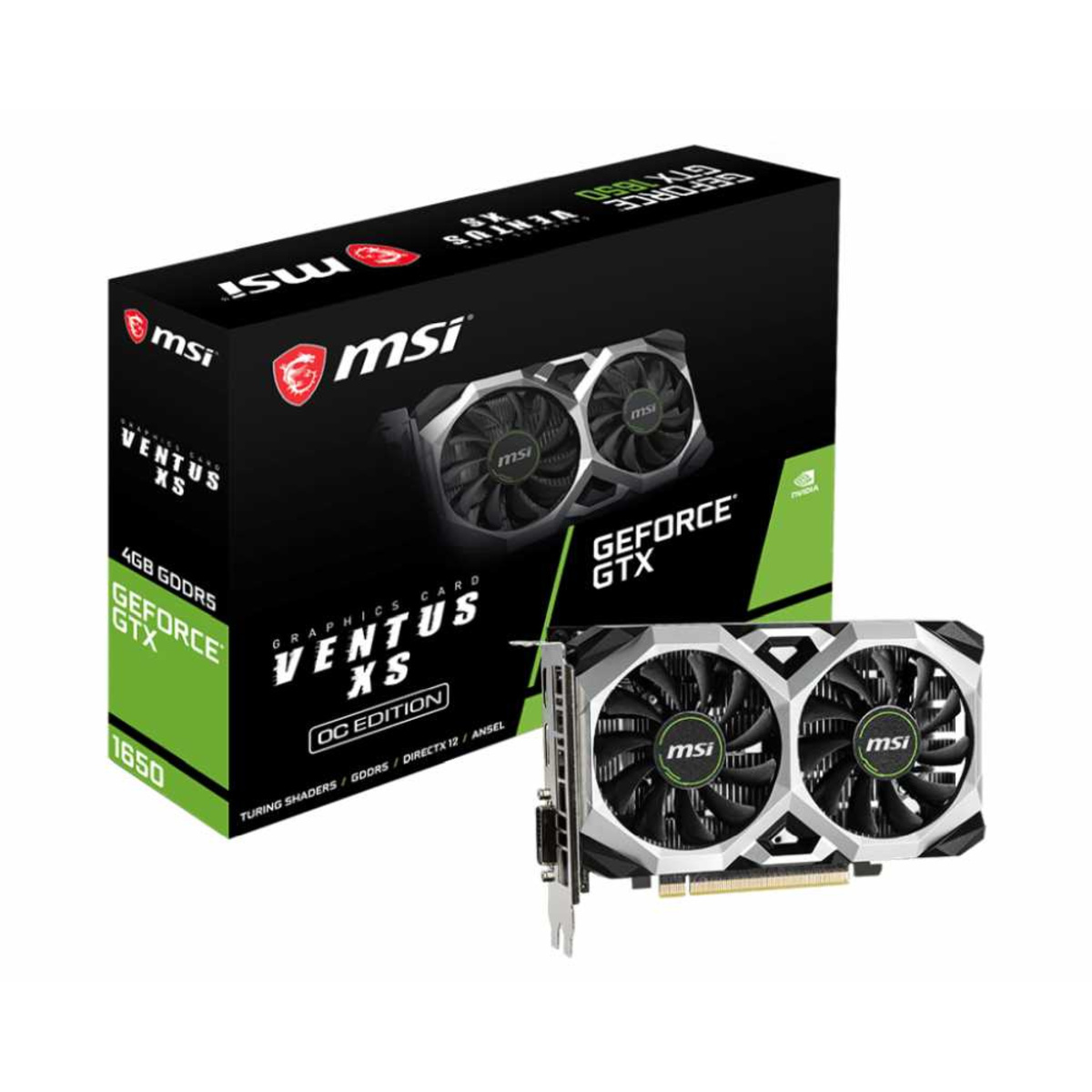 Видеокарта MSI GeForce GTX 1650 VENTUS XS 4G OC