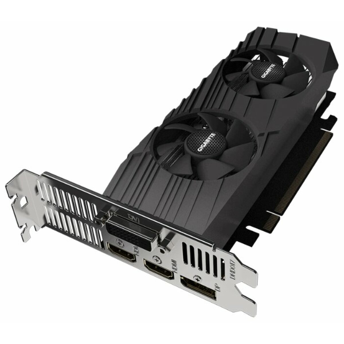 Видеокарта GIGABYTE GeForce GTX 1650 1620MHz PCI-E 3.0 4096MB 12000MHz 128 bit DVI 2xHDMI DisplayPort HDCP Low Profile OC