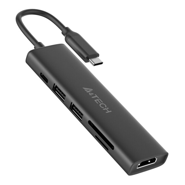 Разветвитель USB-C A4Tech DST-60C (Цвет: Gray) Разветвитель USB-C A4Tech DST-60C (Цвет: Gray)