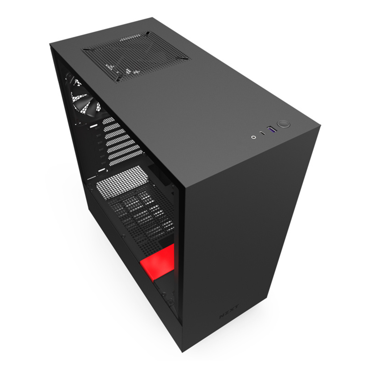 Корпус NZXT H510, черный / красный