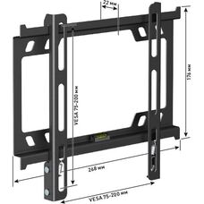 Кронштейн для телевизора Holder F2617-B, черный