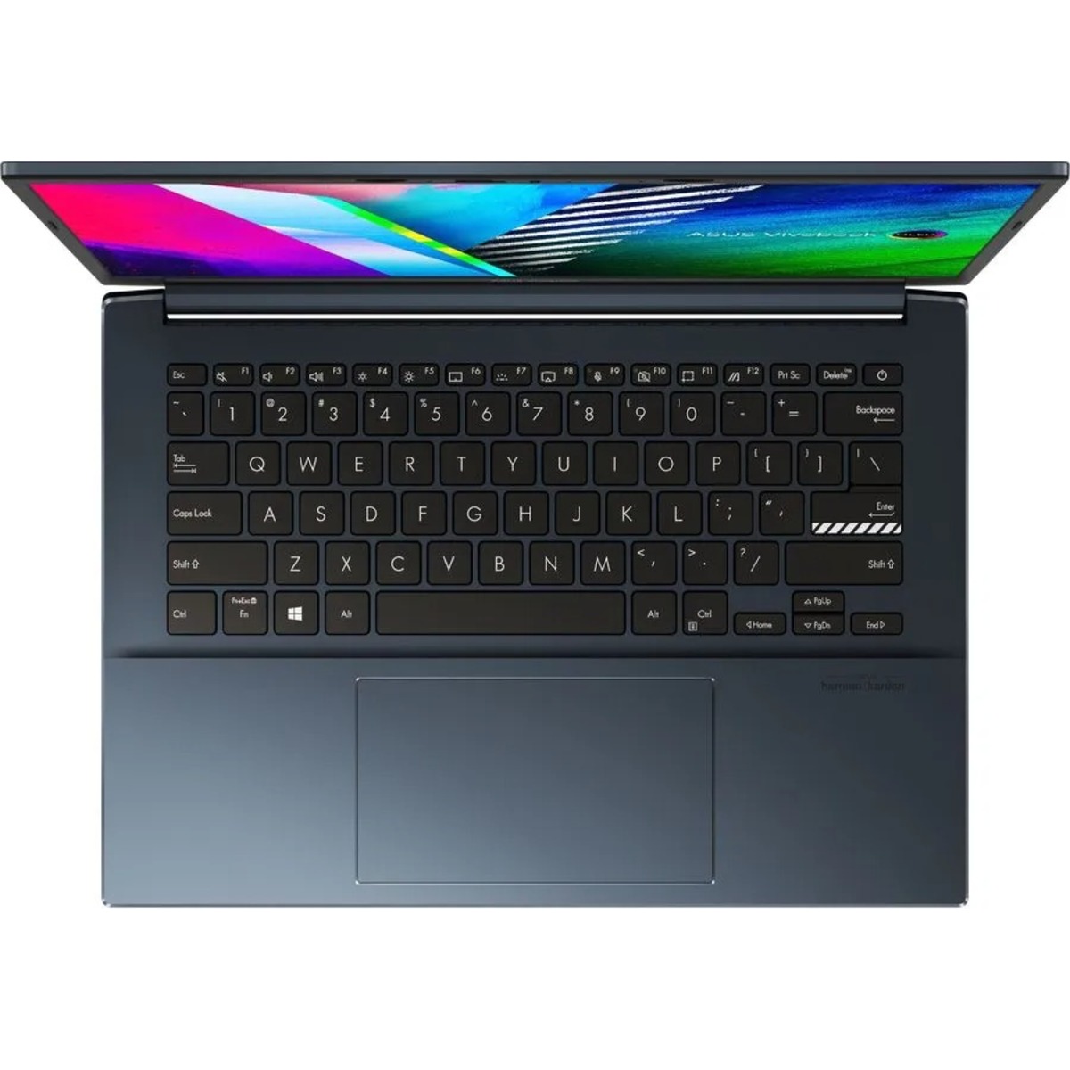Ноутбук Asus Vivobook Pro 14 OLED M3401QA-KM016W Ryzen 5 5600H 8Gb SSD512Gb AMD Radeon 14 OLED 2.8K (2880x1800) Windows 11 Home blue WiFi BT Cam