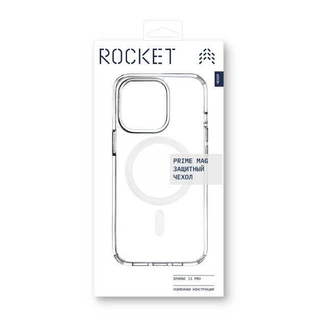 Чехол-накладка Rocket Prime MagSafe Case для смартфона Apple iPhone 15 Pro (Цвет: Crystal Clear)
