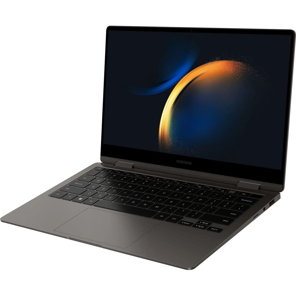 Ноутбук Samsung Galaxy book 3 360 NP730 Core i7 1355U 16Gb SSD512Gb Intel Iris Xe graphics 13.3 AMOLED Touch FHD (1920x1080) Windows 11 Home graphite WiFi BT Cam (NP730QFG-KA4IT)