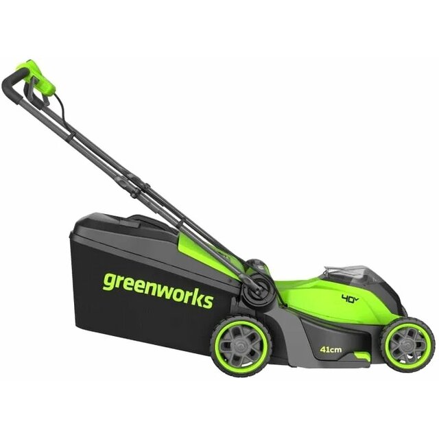 Газонокосилка роторная Greenworks GD40LM411 (Цвет: Green) Газонокосилка роторная Greenworks GD40LM411 (Цвет: Green)