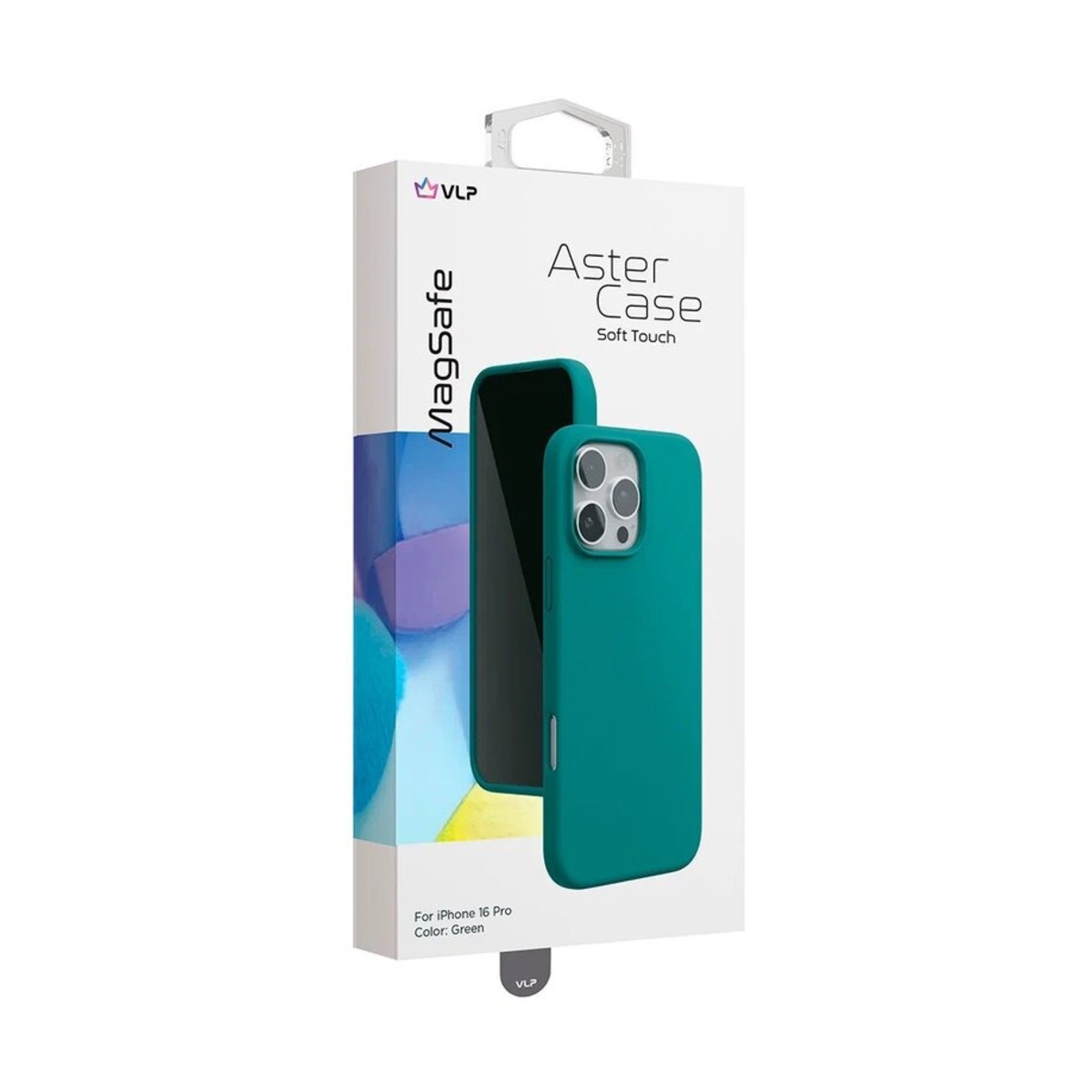 Чехол-накладка VLP Aster Case with MagSafe для смартфона Apple iPhone 16 Pro (Цвет: Green)