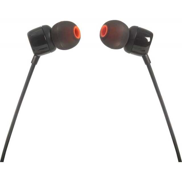 Наушники JBL TUNE 110 In-Ear Headphones with Mic (TUNE110BLK), черный Наушники JBL TUNE 110 In-Ear Headphones with Mic (TUNE110BLK), черный