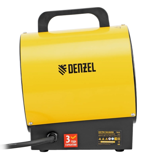 Тепловая пушка электрическая Denzel TB-3K (Цвет: Yellow) Тепловая пушка электрическая Denzel TB-3K (Цвет: Yellow)