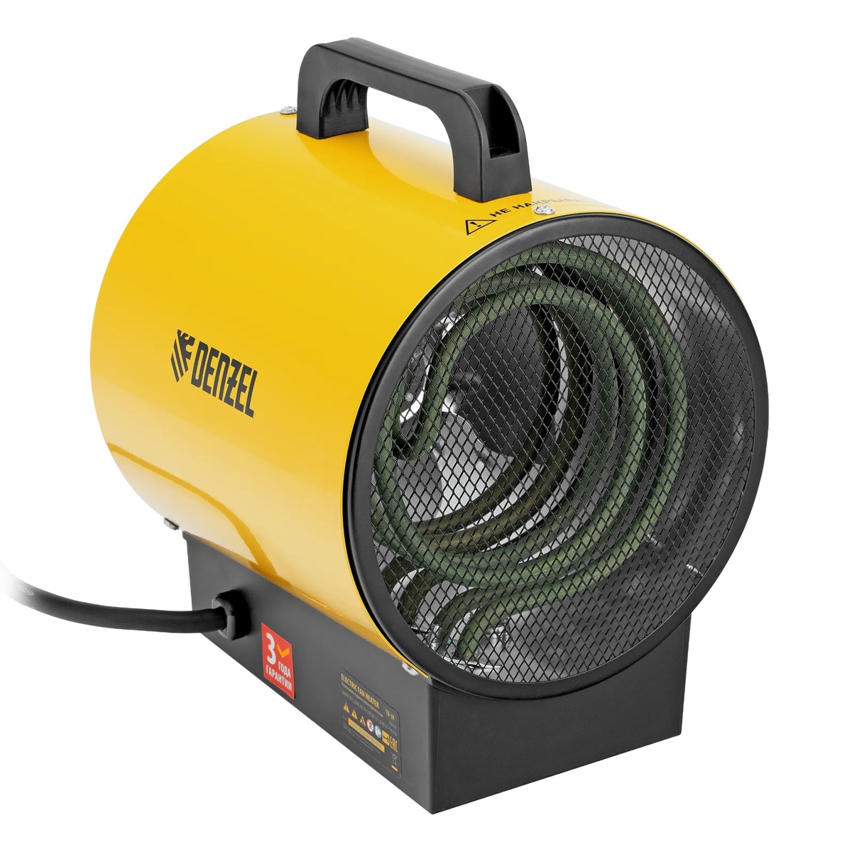 Тепловая пушка электрическая Denzel TB-3K (Цвет: Yellow)