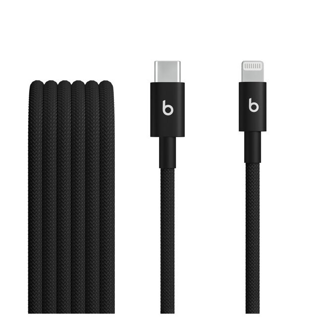 Кабель Beats USB-C to Lightning Woven Cable (1.5 m), черный