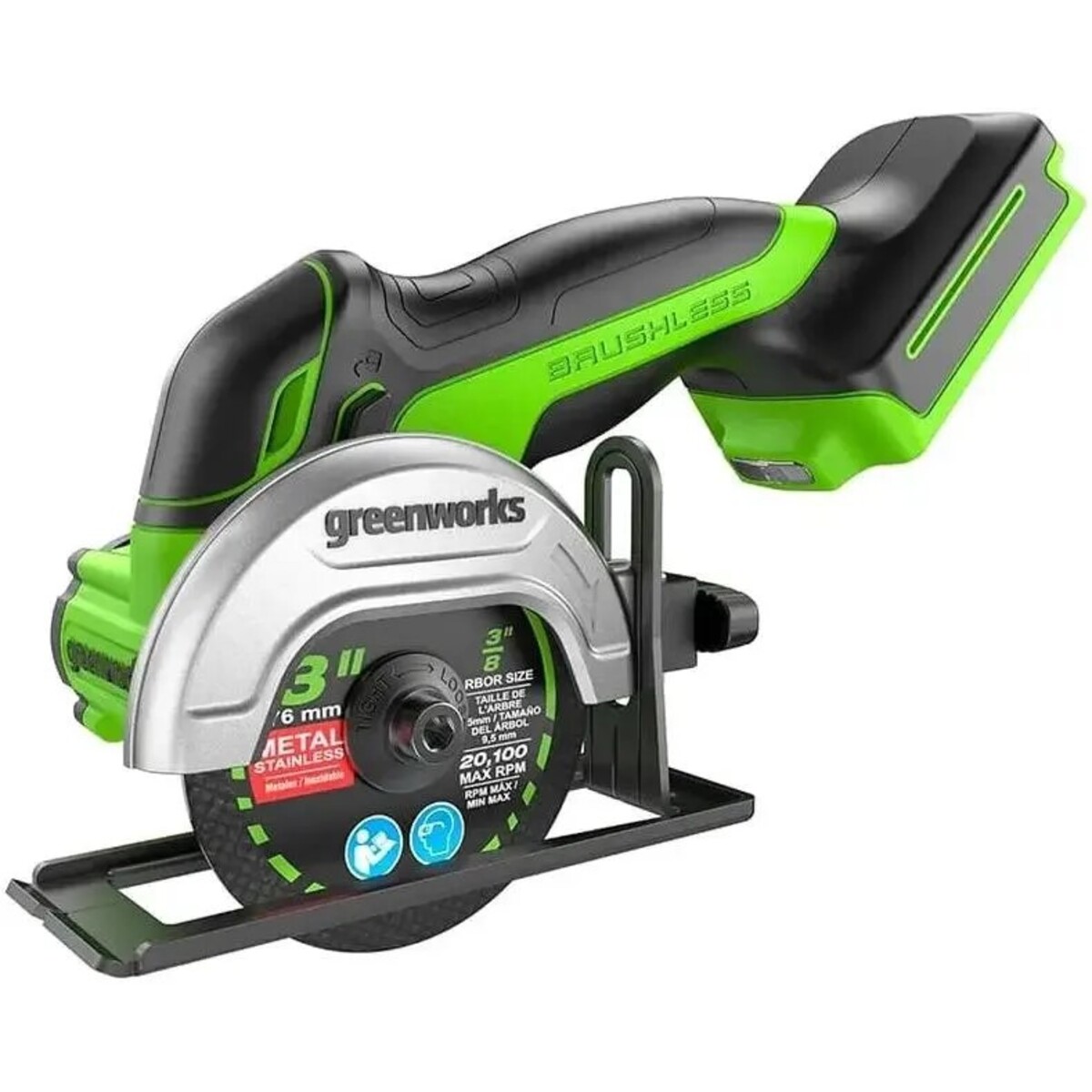Углошлифовальная машина Greenworks GD24UCS (Цвет: Green)
