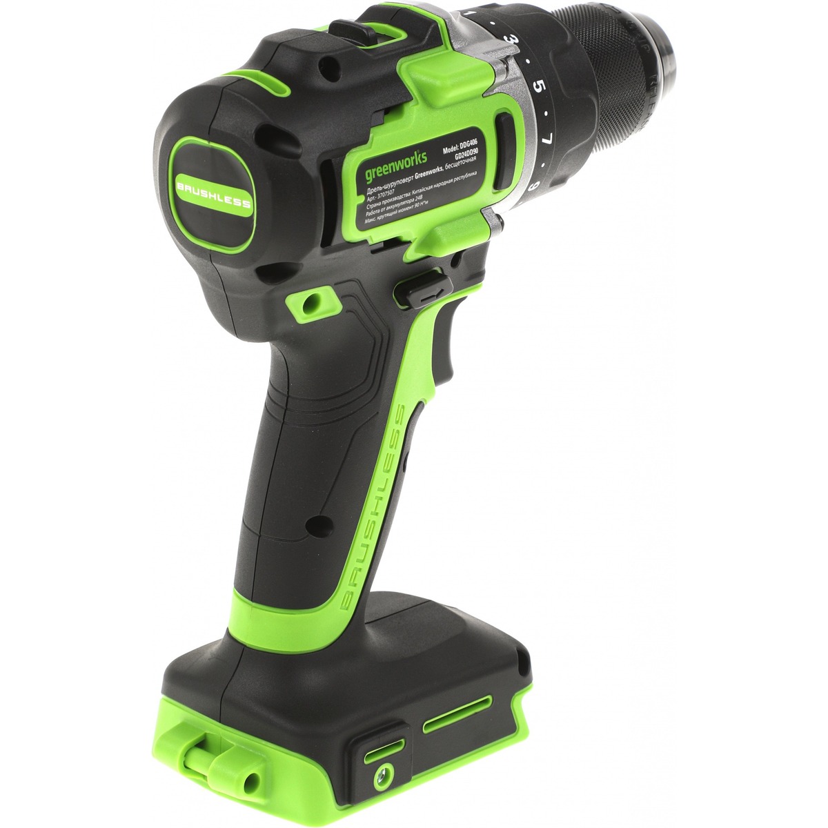 Дрель-шуруповерт Greenworks GD24DD90 (Цвет: Green)