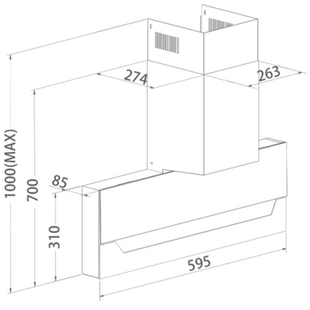 Вытяжка каминная Haier HVX-W682CW, белый