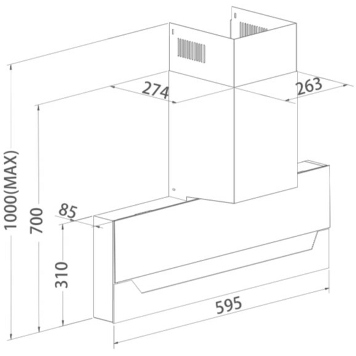 Вытяжка каминная Haier HVX-W682CBX, черный