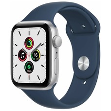 Умные часы Apple Watch SE GPS 44mm Aluminum Case with Sport Band MKQ43RU/A (Цвет: Silver/Blue)