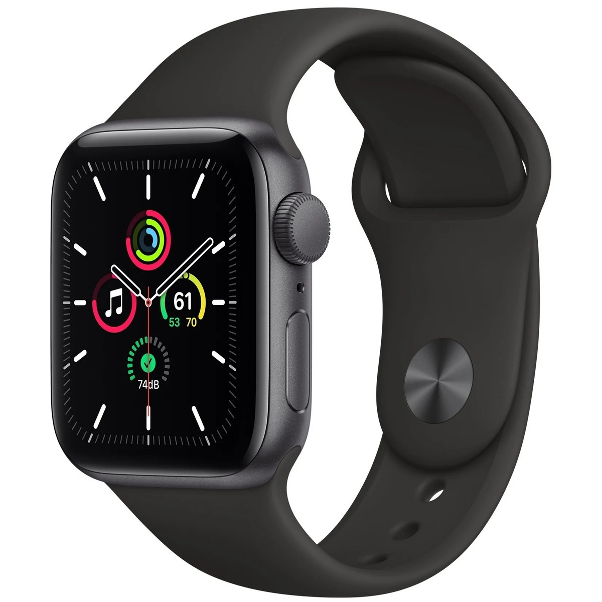 Умные часы Apple Watch SE GPS 44mm Aluminum Case with Sport Band MKQ63RU/A (Цвет: Space Gray/Midnight)