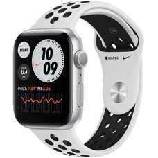 Умные часы Apple Watch SE GPS 44мм Aluminum Case with Nike Sport Band (Цвет: Silver)