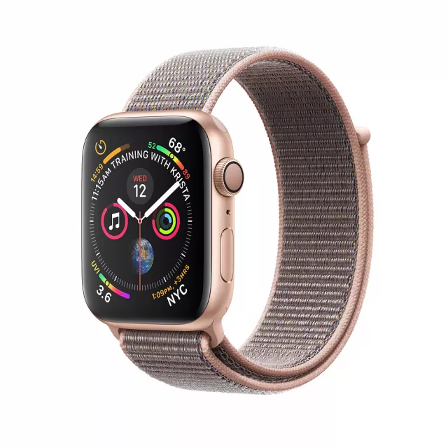 Умные часы Apple Watch Series 4 GPS 44mm Aluminum Case with Sport Loop MU6G2RU/A (Цвет: Gold/Pink Sand)