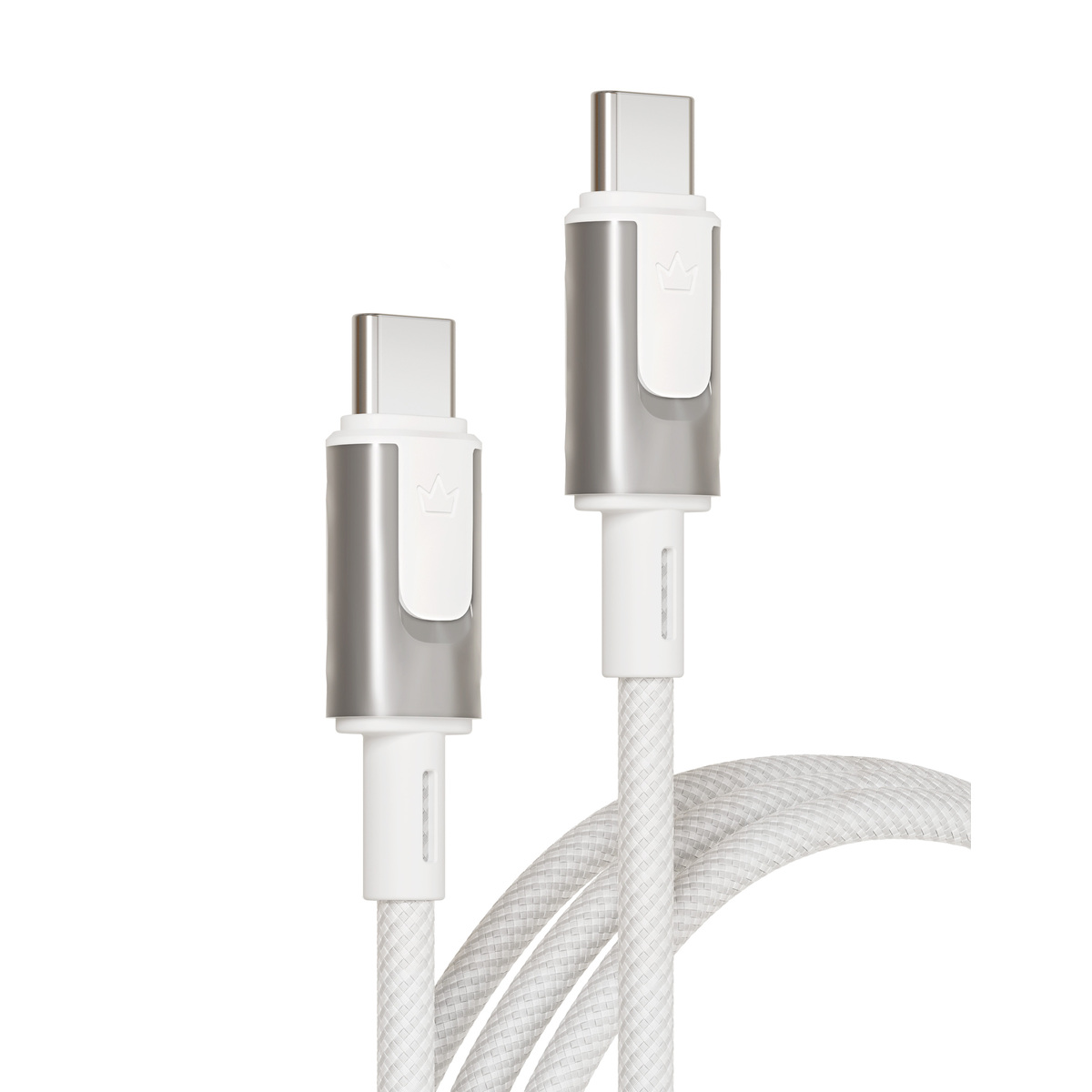 Дата-кабель VLP Force Line 100W USB-C + USB-C, 1.2m, белый
