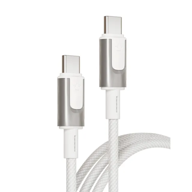 Дата-кабель VLP Force Line 100W USB-C + USB-C, 1.2m, белый