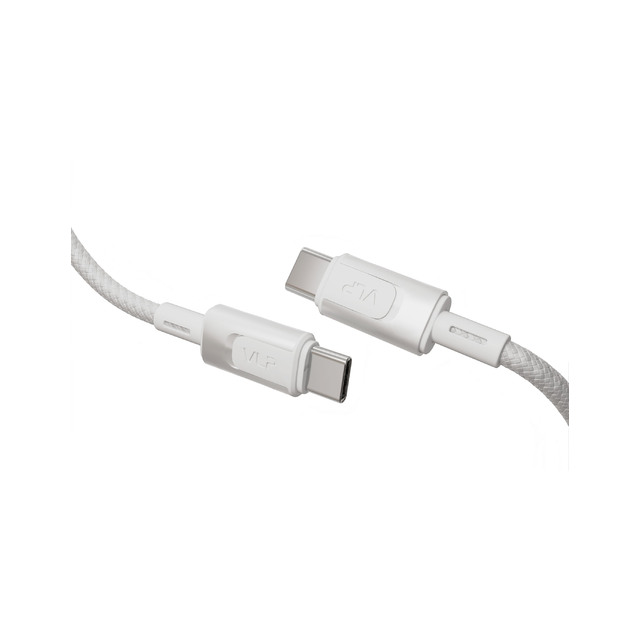 Дата-кабель VLP Force Line 100W USB-C + USB-C, 1.2m, белый Дата-кабель VLP Force Line 100W USB-C + USB-C, 1.2m, белый