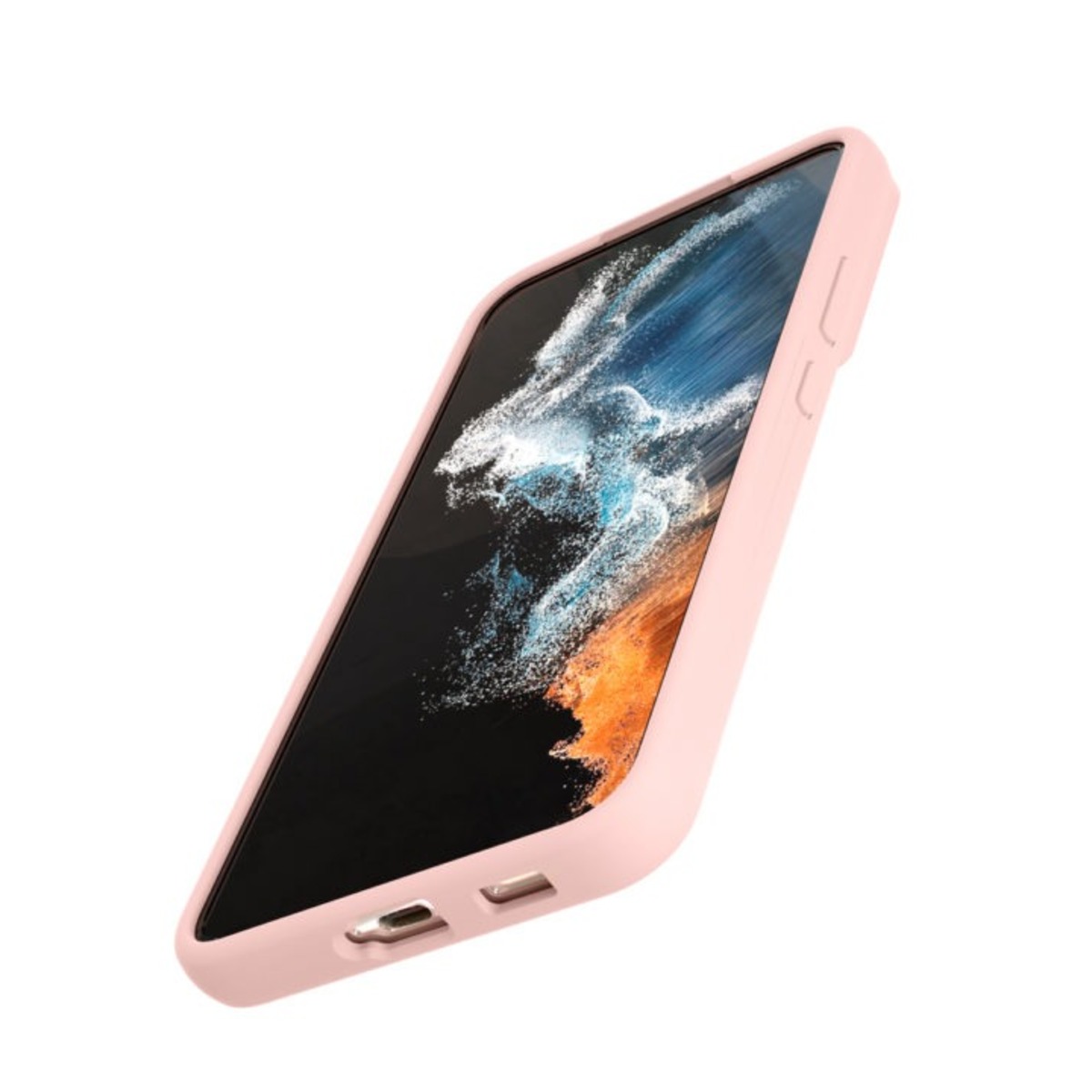 Чехол-накладка VLP Liquid Silicone Сase Antistatic для смартфона Samsung Galaxy S22 Plus (Цвет: Light Pink)