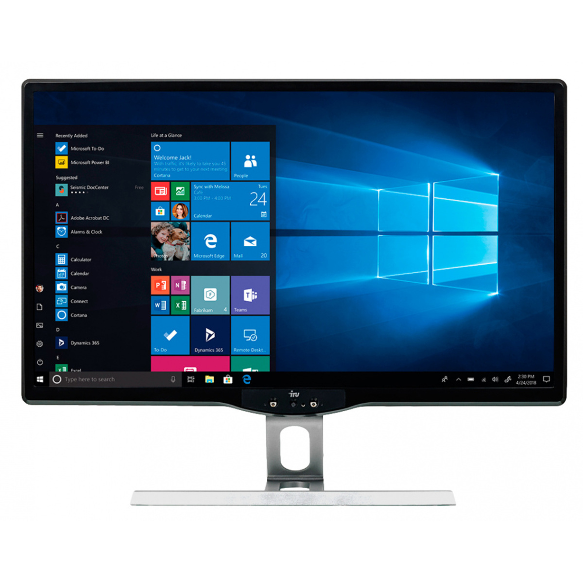 Моноблок IRU Office j2323 23.8 Full HD i3 6100 (3.7) / 4Gb / SSD120Gb / HDG530 / Windows 10 Professional 64 / GbitEth / WiFi / BT / 150W / Cam / черный 1920x1080 / (RUS)