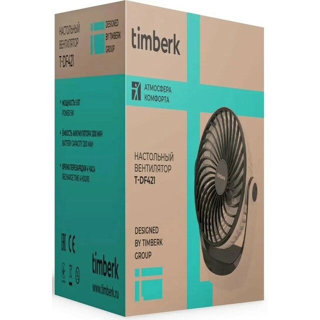 Вентилятор настольный Timberk T-DF421 (Цвет: White / Black) Вентилятор настольный Timberk T-DF421 (Цвет: White / Black)