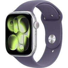 Умные часы Apple Watch Series 11 46mm Aluminum Case with Sport Band M/L (Цвет: Silver/Purple Fog)