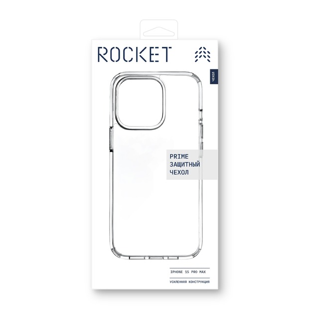 Чехол-накладка Rocket Prime Case для смартфона Apple iPhone 15 Pro Max (Цвет: Crystal Clear)
