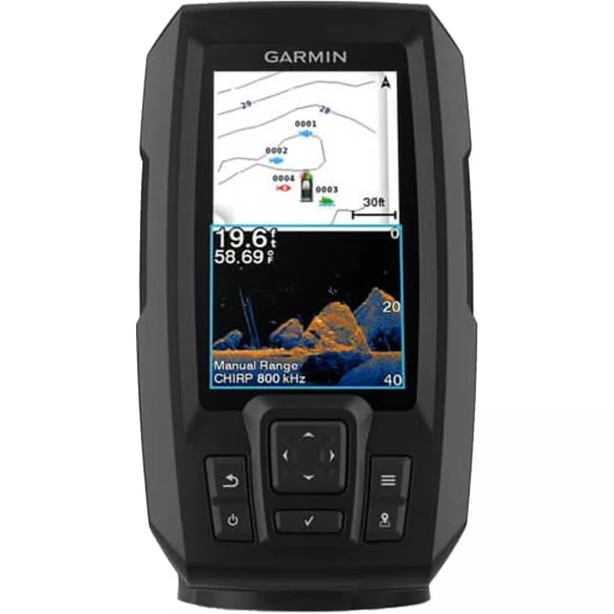 Эхолот Garmin Striker Vivid 4CV + GT20-TM Transducer, черный